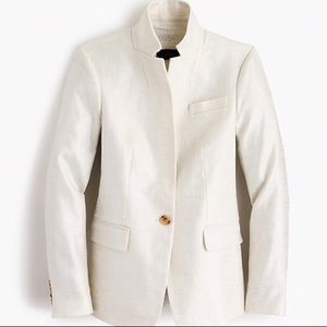 J Crew Regent Blazer - Metallic Linen - 6